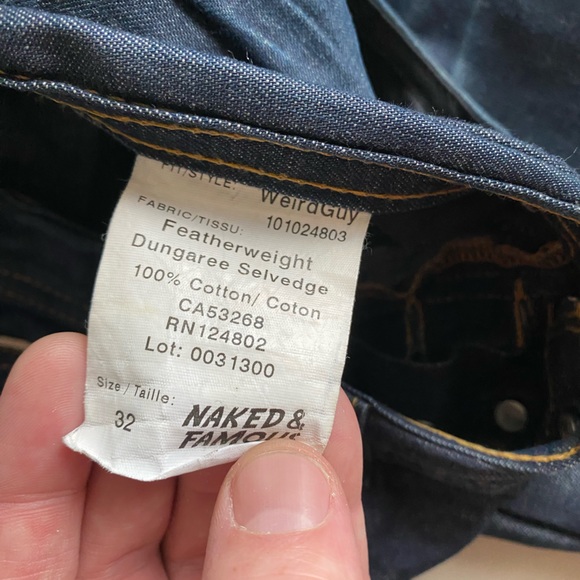 Naked & Famous super-lightweight selvedge jeans, 32” x 33” - Picture 7 of 7